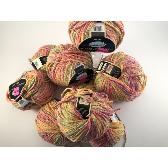 LOT OF 10 SKEINS: Sensations Bellezza Collection SMANIA. Color; Smania Tropical - Picture 4 of 4